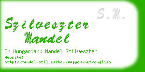 szilveszter mandel business card